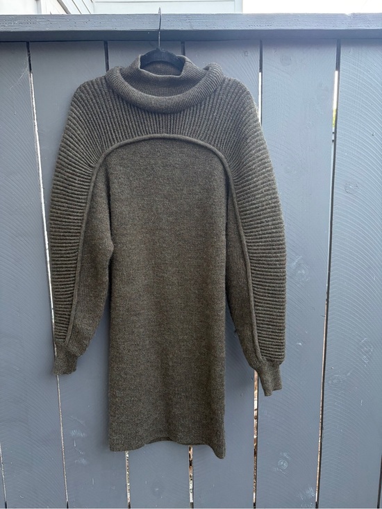 Isabel Marant Dresses & Skirts - Isabel Marant Hilde Dark Khaki Sweater Dress size EU 38 US 6 Excellent Shape